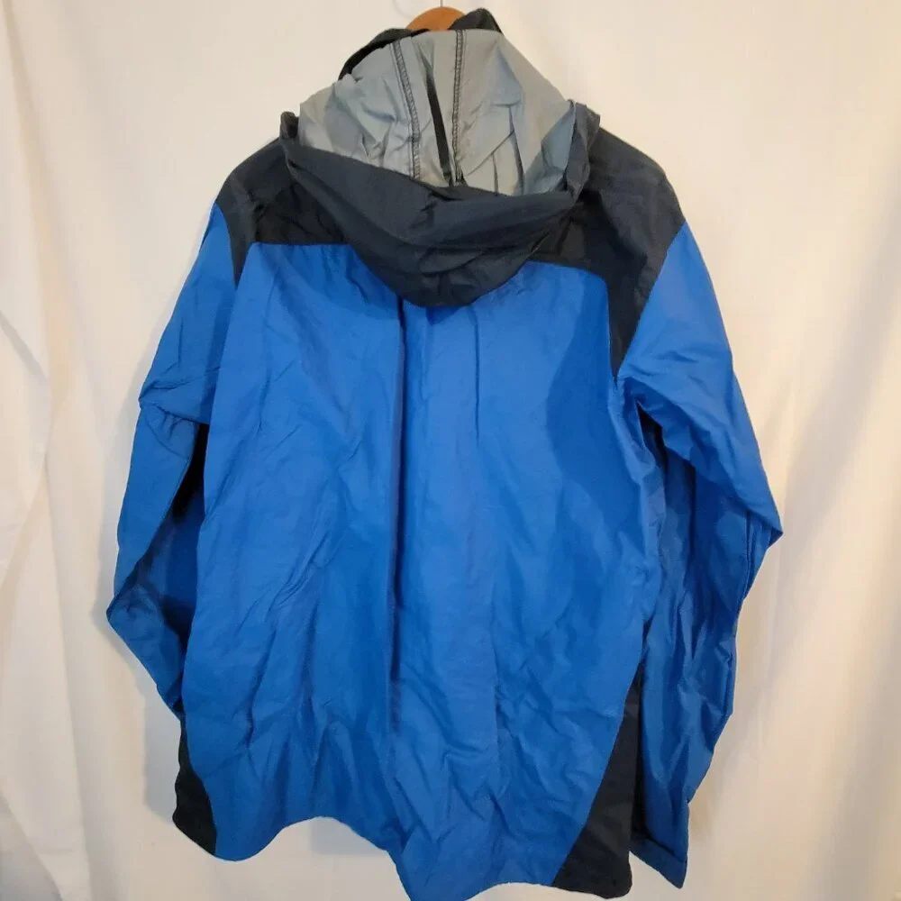 Men's Columbia L Blue Rain Jacket Coat Windbreaker - Picture 4 of 4